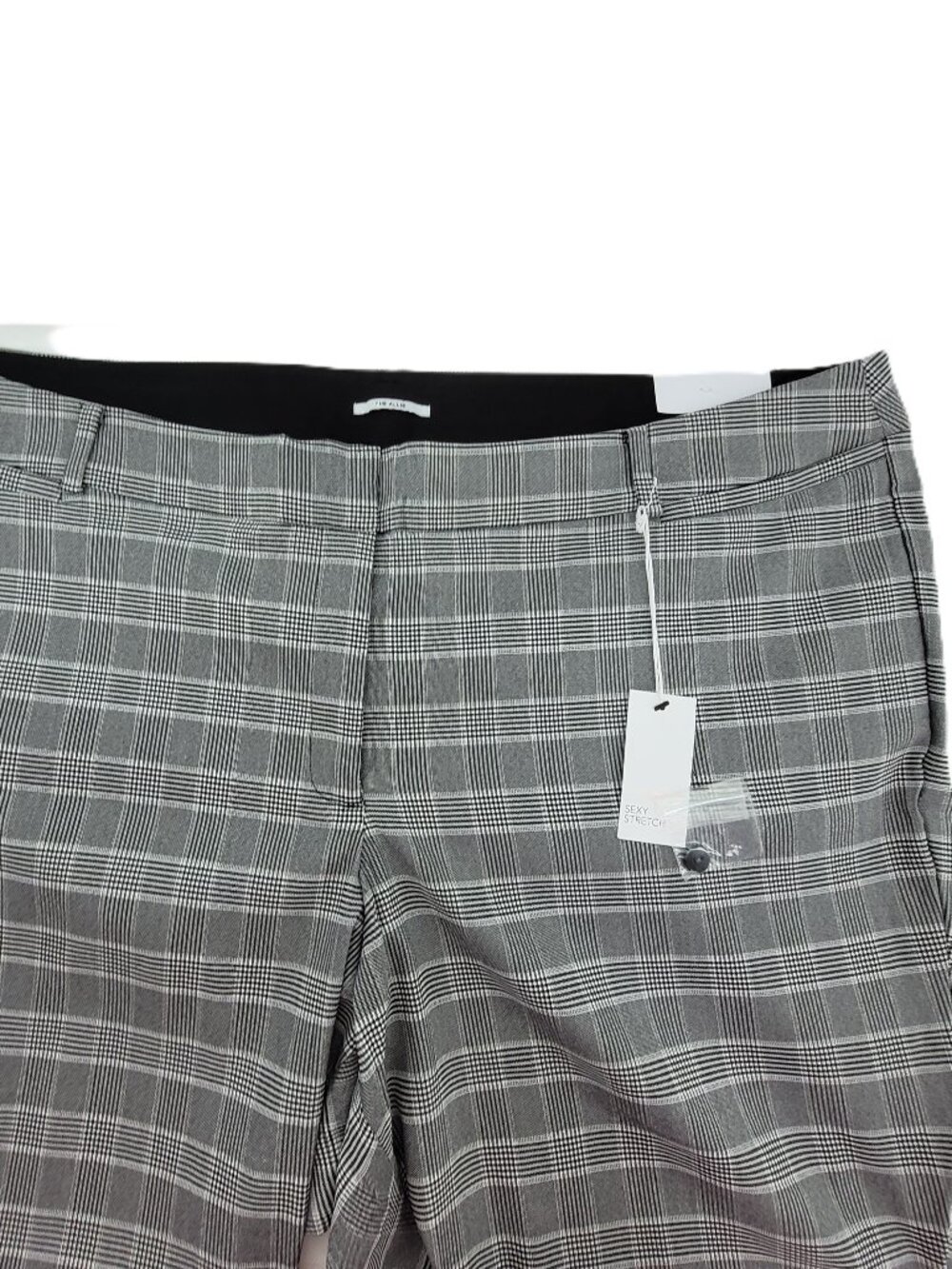 Lane Bryant Pants Plus Women's 28 R Black White Plaid Career Trouser The Allie